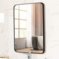 Black 22 "x30" Metal Rectangular Bathroom Wall Mirror