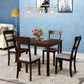 5 Piece Dining Table Set Industrial Wooden Kitchen Table and 4 Chairs for Dining Room (Espresso)