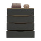 Lynbrook 4-Drawer Dresser Black Wengue and Light Oak