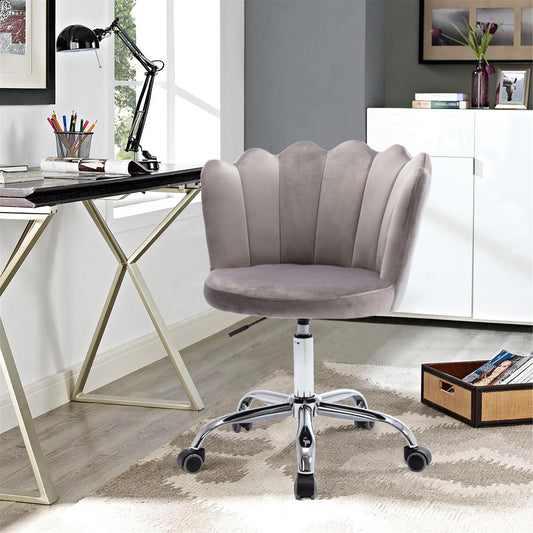 Swivel Shell Chair for Living Room/Bed Room, Modern Leisure office Chair Gray