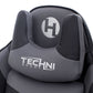 TS-61 Ergonomic High Back Racer Style Video Gaming Chair, Grey/Black