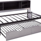Renell Daybed Bed & Trundle in Black & Silver