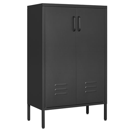 Suitable for steel storage cabinets in living rooms, kitchens, and bedrooms, 2 door miscellaneous storage cabinet, garage tool storage cabinet, and office file cabinet, 2 movable partitions