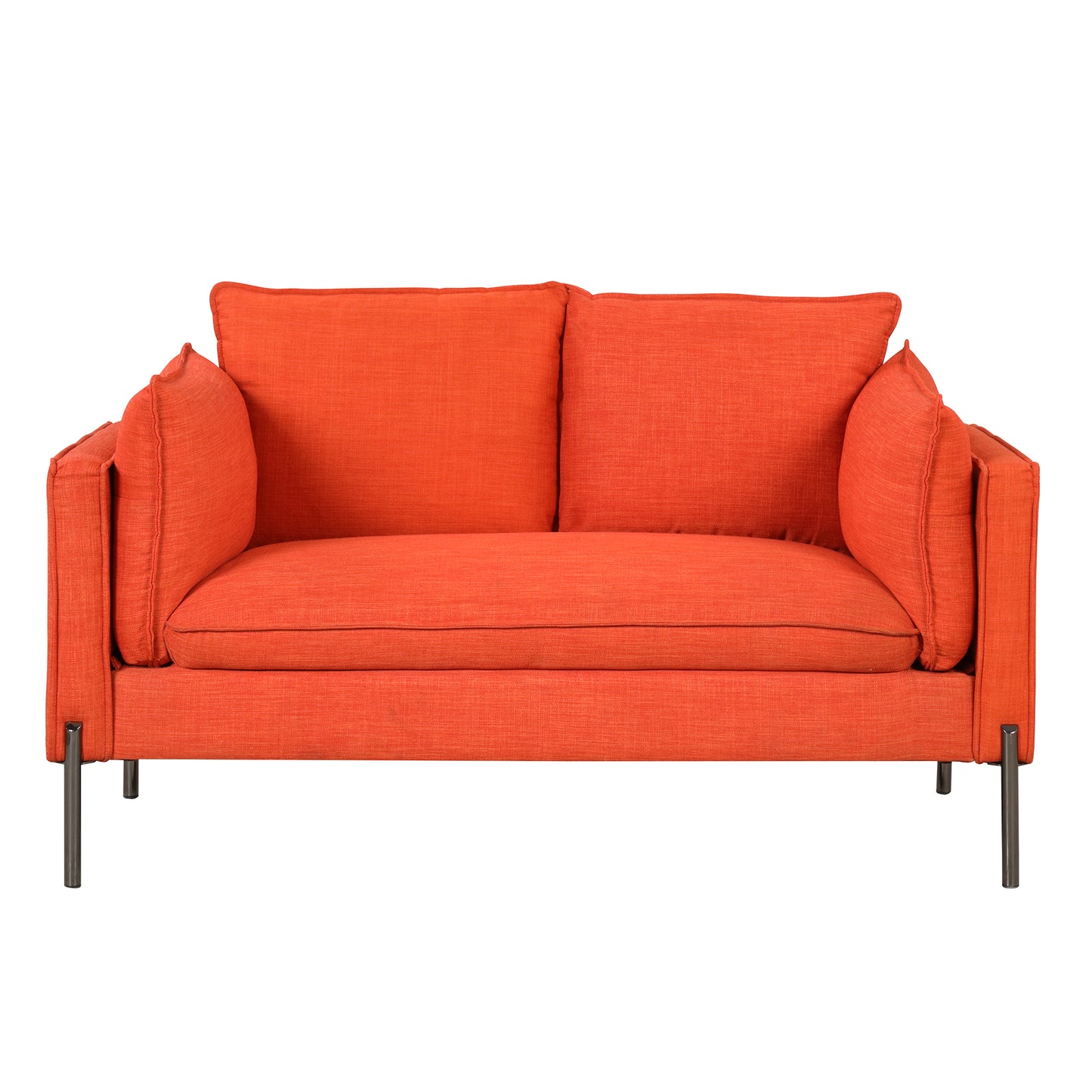 56" Modern Style Sofa Linen Fabric Loveseat Small Love Seats Couch for Small Spaces, Living Room, Apartment