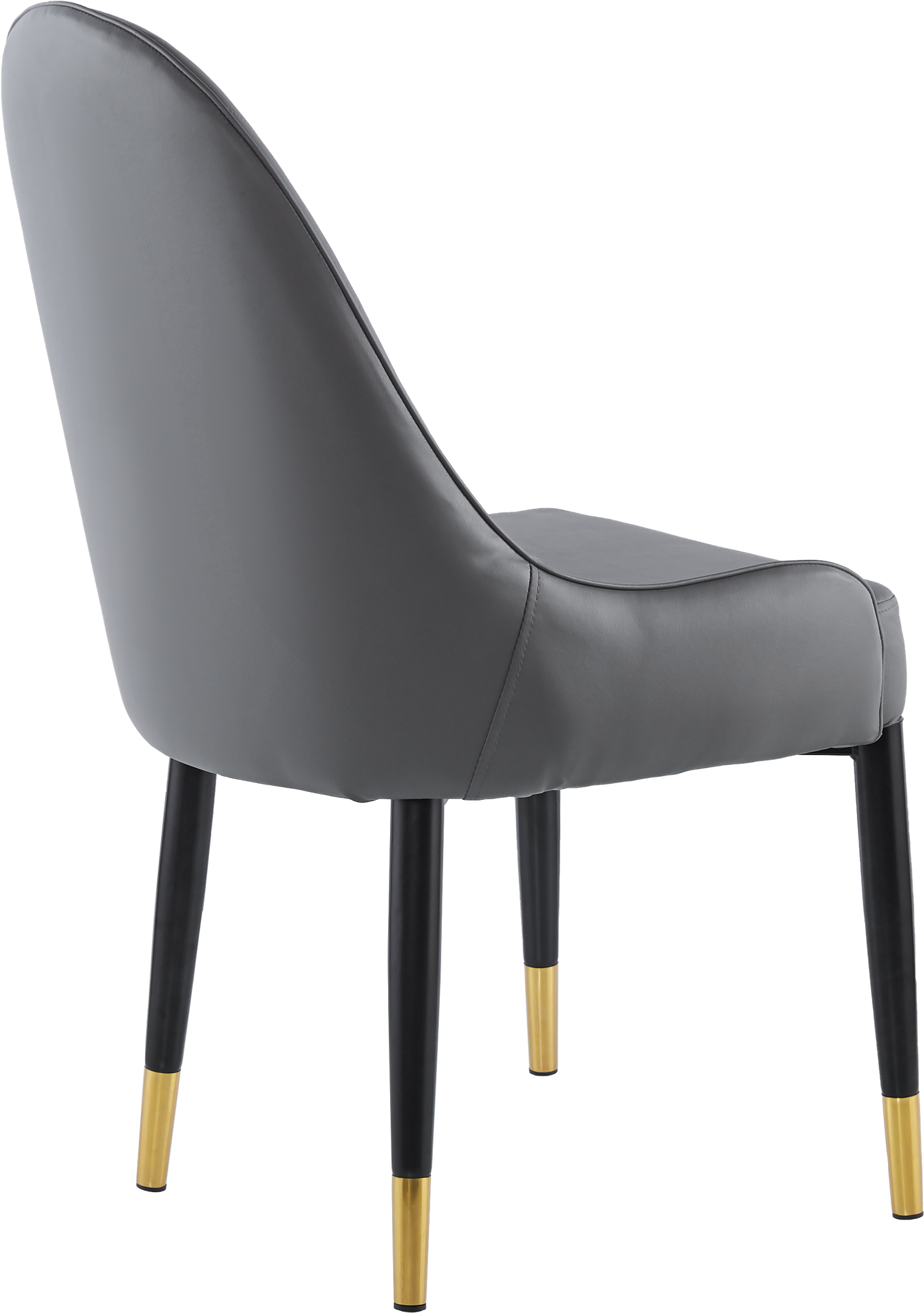 Modern Leather Dining Chair Set of 2, Upholstered Accent Dining Chair, Legs with Black Plastic Tube Plug