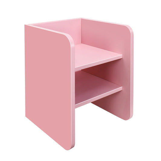 Multi-Functional Storage Cube, Highly Collocable End Table/Side Table/Night Stand/Bedside Table/Bookshelf and Stackable Organizer Display Shelf for Any Space,(Pink)