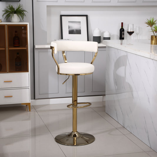 Bar Stools with Back and Footrest Counter Height Dining Chairs (1PCS/CTN)