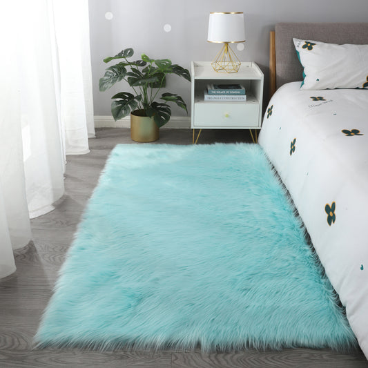 " Cozy Collection" Ultra Soft Fluffy Faux Fur Sheepskin Area Rug