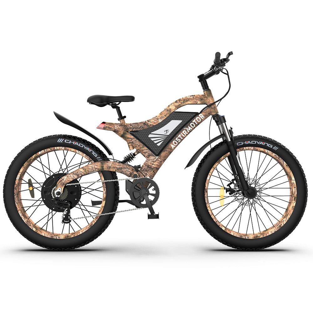 S18-1500W 26" 1500W Electric Bike Fat Tire 48V 15AH Removable Lithium Battery Mountain Bicycle Shimanos Bicycle Full Suspension MTB Bikes for Adults