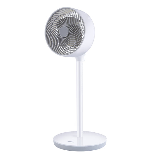 7 inch Stand Fan, 3 Speeds & 3 Modes, 15 Hours Timer, 70 degree Oscillating Circulating Fan, with Remote Control, Air Circulation Fan for Room, Indoor, White