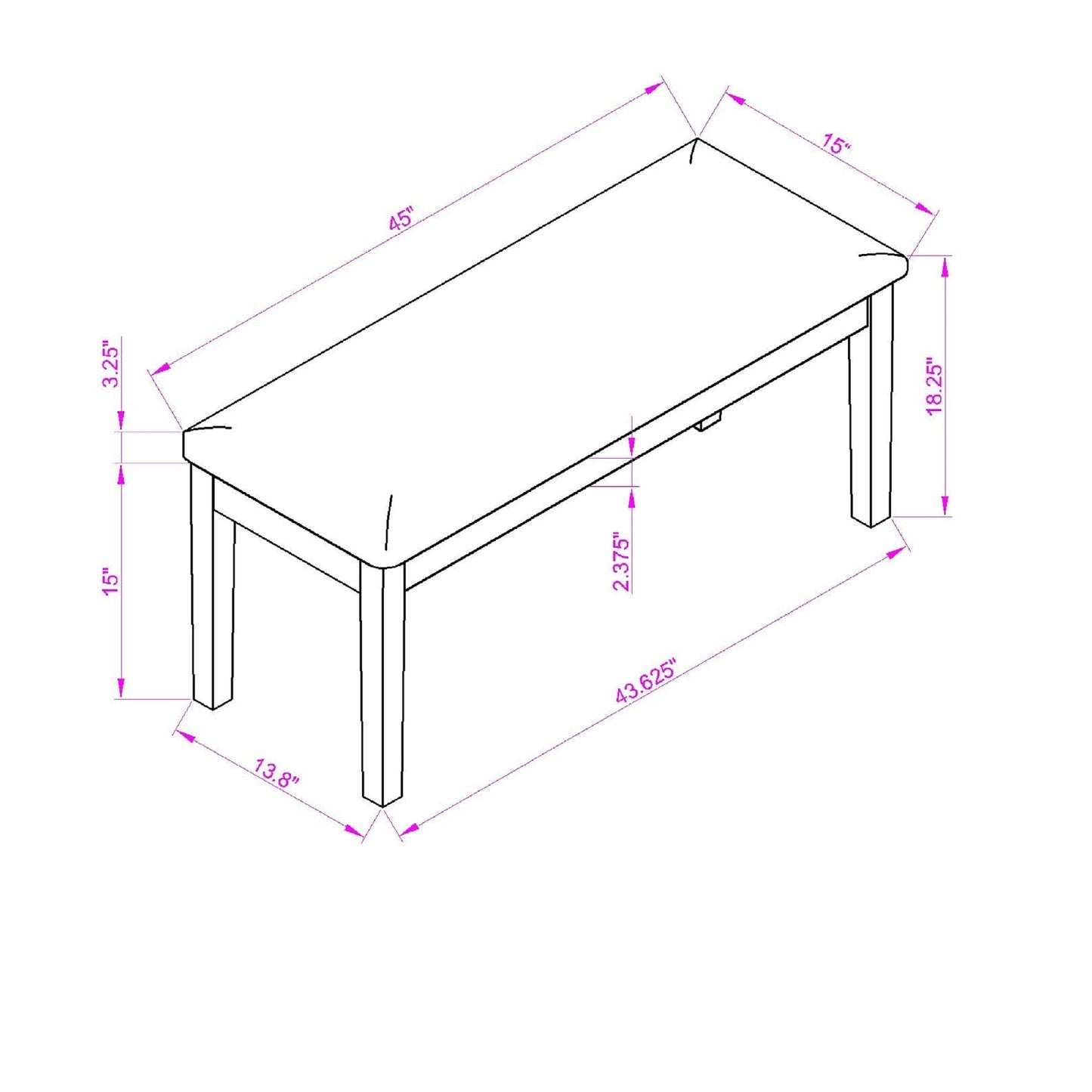 Modern 6 piece dinner set including dining table, dining chairs, 4 chairs and a bench, 60 inch dining table easy to assemble