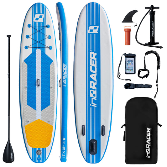 inQracer 11'/10'6" Inflatable Stand Up Paddle Board with Free Premium SUP Accessories & Backpack