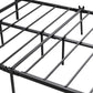 Metal Canopy Bed Frame with Vintage Style Headboard & Footboard Sturdy Steel Holds 600lbs Perfectly Fits Your Mattress Easy DIY Assembly All Parts Included, Queen Black