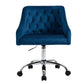 Modern Home Office Chair, Velvet Swivel Armchair, Velvet Office Chair with Soft Seat