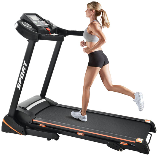 Folding Electric 3.5HP Treadmill With Incline Medium Running Machine Motorised LCD Gym 330lbsÃ¯Â¼