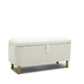 Basics Upholstered Storage Ottoman and Entryway Bench WHITE