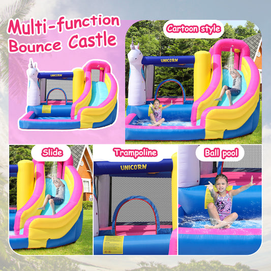 Oxford Fabric 420D+840D Inflatable castle bounce house slide and jumping can play with water 450W Blower
