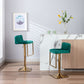Bar Stools - Swivel Barstool Chairs with Back, Modern Pub Kitchen Counter Height, velvet