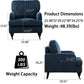 Velvet Accent Chair, Sofa Armchair with Casters, Mid-Century Modern Velvet Upholstered Comfort Oversized Armchair with Wooden Legs, Reading Chairiving Room Chair, Dark Blue