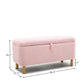 Basics Upholstered Storage Ottoman and Entryway Bench PINK
