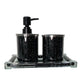Ambrose Exquisite 3 Piece Soap Dispenser and Toothbrush Holder with Tray Bathroom Accessories