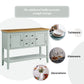Cambridge Series Buffet Sideboard Console Table with Bottom Shelf (Lime White)