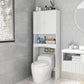 Home Bathroom Shelf Over-The-Toilet, Bathroom SpaceSaver, Bathroom Storage Cabinet Organizer, White