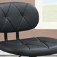 Modern 1pc Office Chair Black Tufted Design Upholstered Chairs with wheels