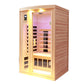 Two-person hemlock far-infrared heating sauna with reading lights + colored lights + Bluetooth + external lights