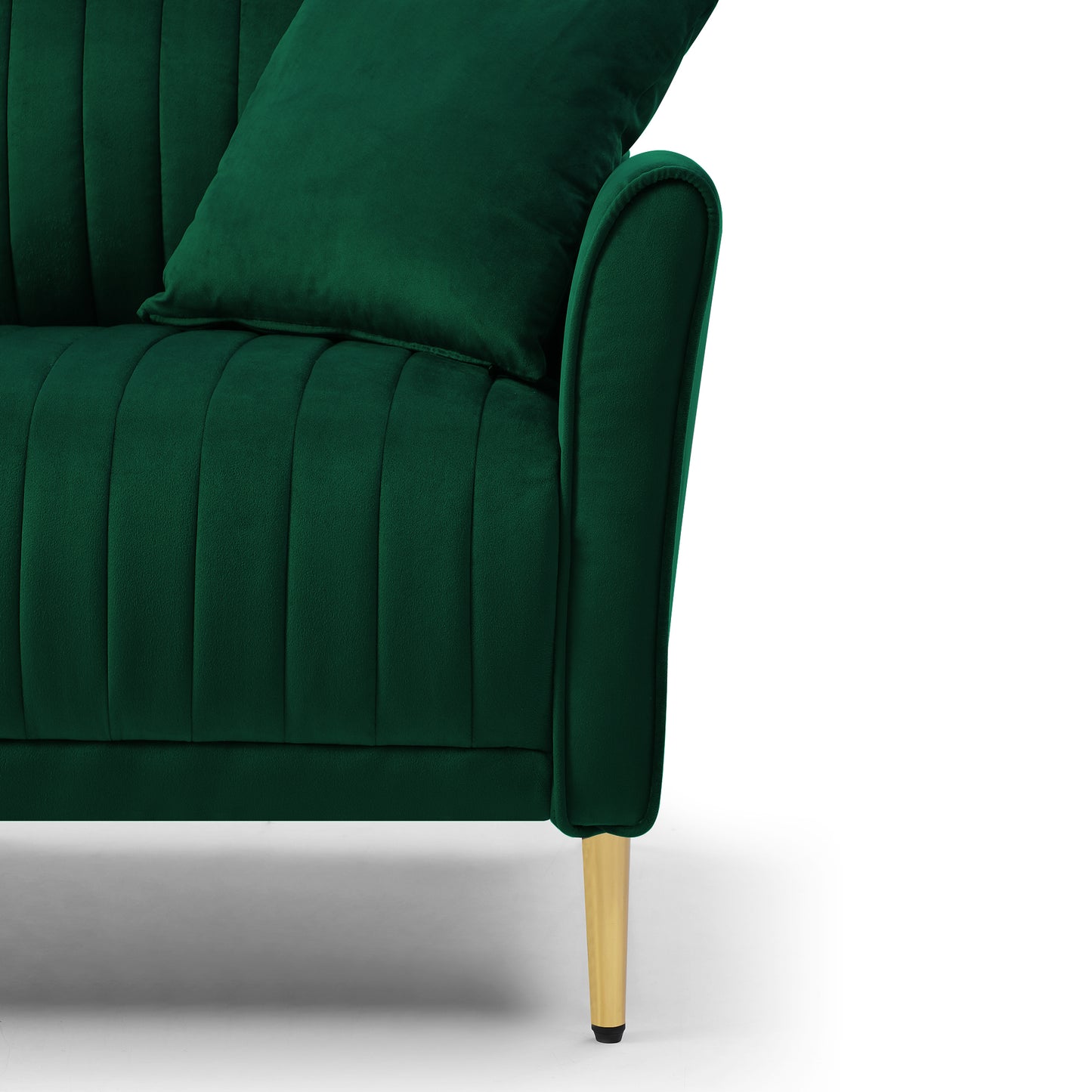 Ottoman Bench for big sofas or Living room Sofas Green Velvet