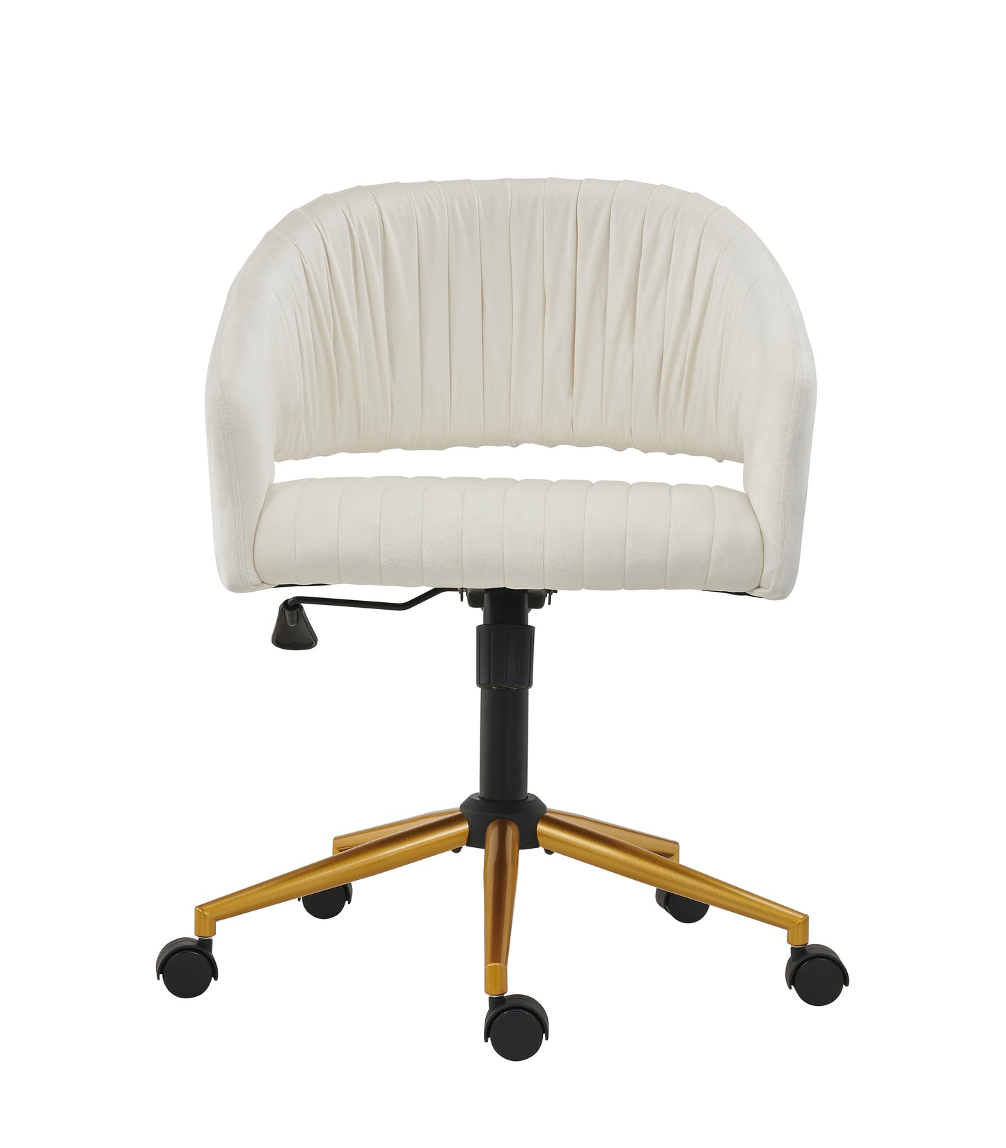 Modern swivel high quality velvet office desk chair white color in gold metal luxury height adjustable computer chair living room chair