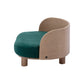 Scandinavian style Elevated Dog Bed Pet Sofa With Solid Wood legs and Bent Wood Back, Velvet Cushion, Walnut