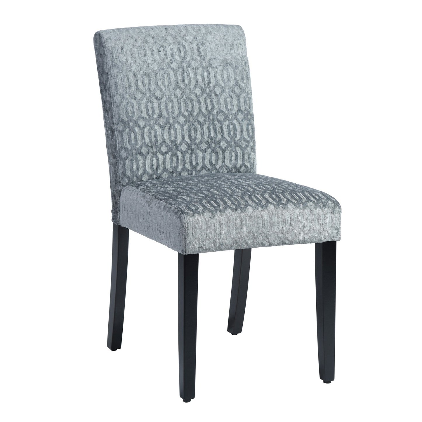 Upholstered Dining Chairs Set of 2 Modern Dining Chairs with Solid Wood Legs, Grey