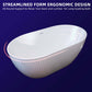 67" Acrylic Free Standing Tub - Classic Oval Shape Soaking Tub, Adjustable Freestanding Bathtub with Integrated Slotted Overflow and Chrome Pop-up Drain Anti-clogging Gloss White
