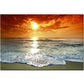 " Coastal Sunset at the Beach" (32" H x 48" W)