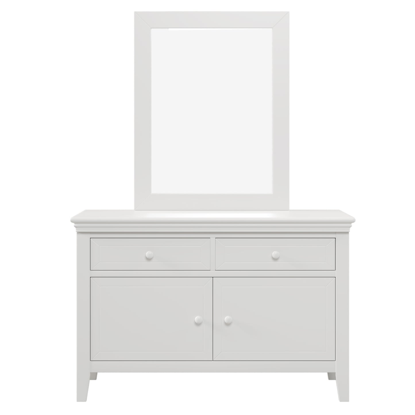 Traditional Concise Style White Solid Wood Dresser with Ample Storage Space Multiple Functions
Features