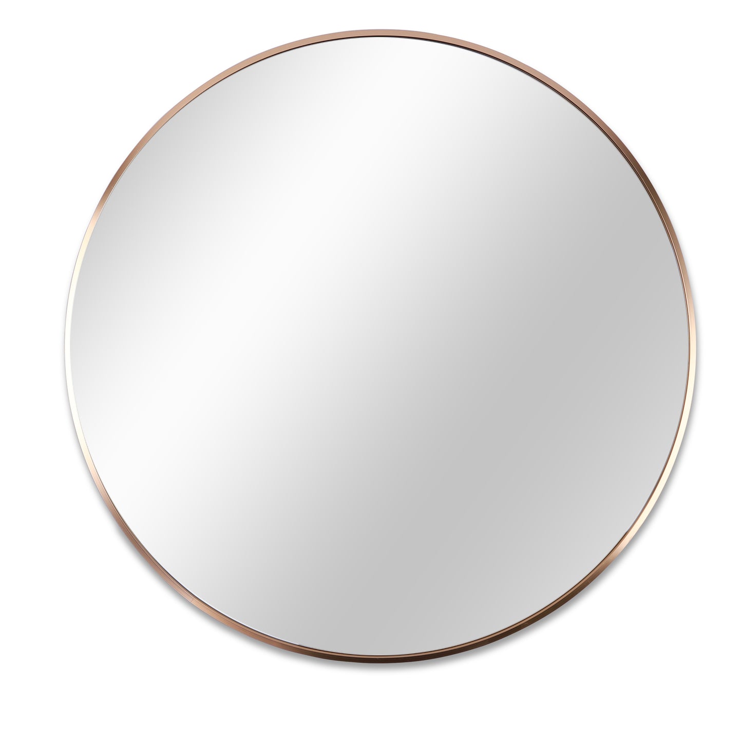 Circle Mirror 30 Inch, Gold Round Wall Mirror Suitable for Bedroom, Living Room, Bathroom, Entryway Wall Decor and More, Brushed Aluminum Frame Large Circle Mirrors for Wall