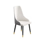 Modern dining chair PU leather metal legs-white+gray-2pcs/ctn