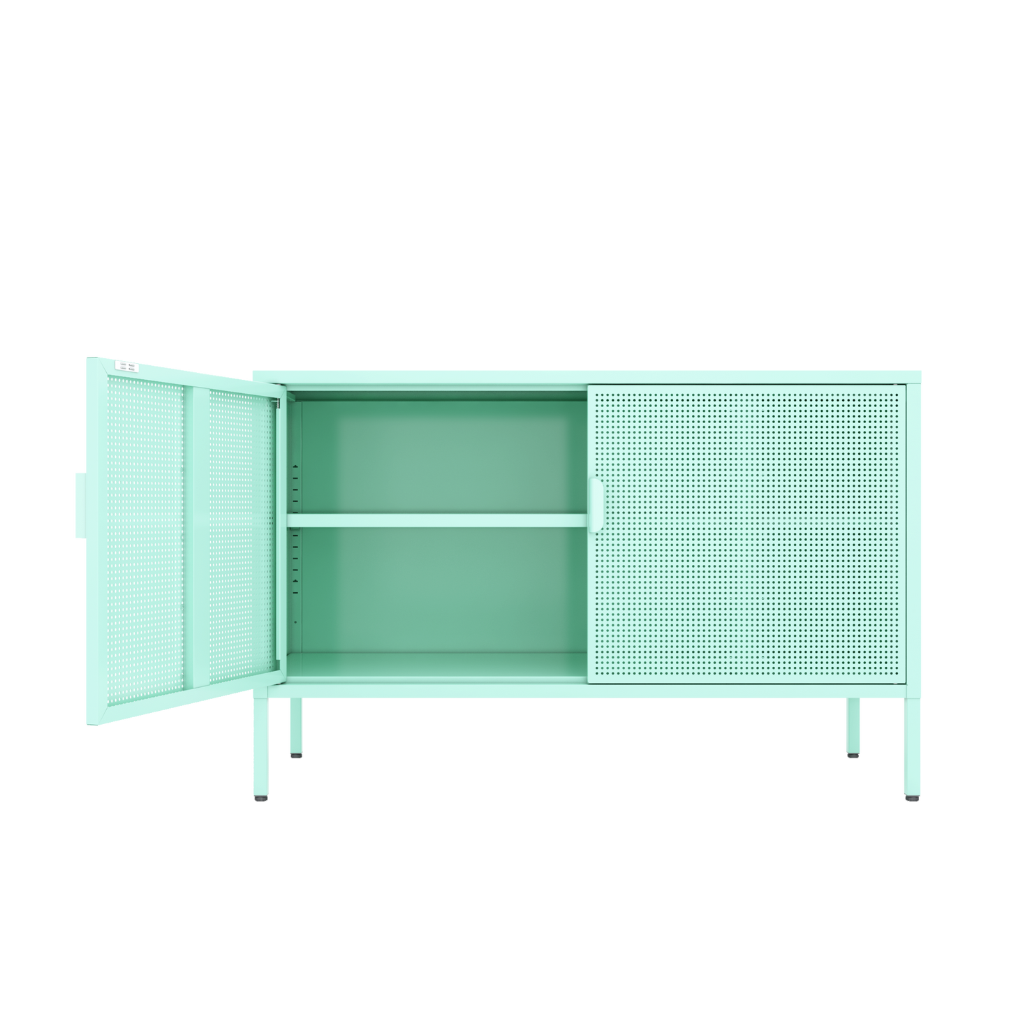 Metal Storage Locker Cabinet, Adjustable Shelves Free Standing Sideboard Steel Cabinets for Office, Home