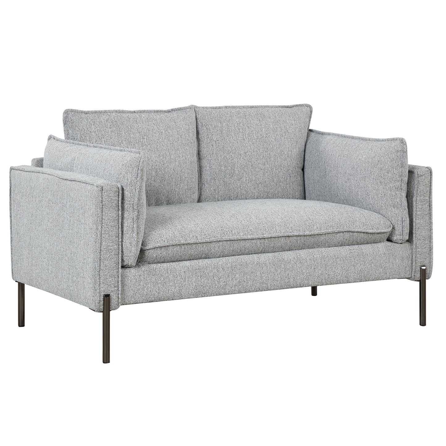 56" Modern Style Sofa Linen Fabric Loveseat Small Love Seats Couch for Small Spaces, Living Room, Apartment