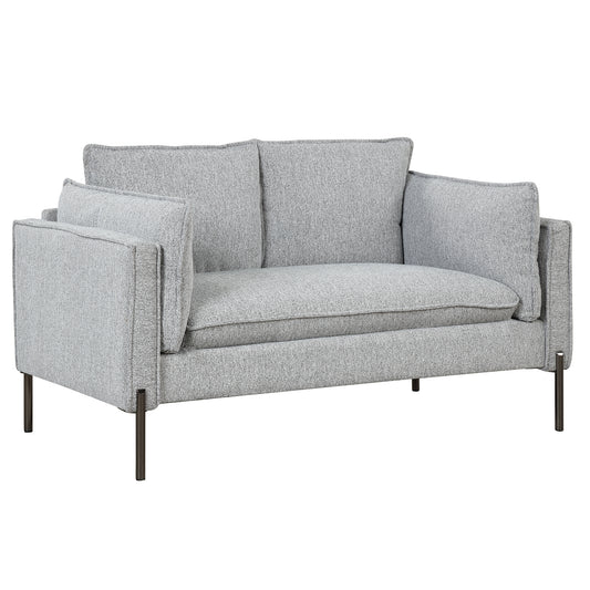 56" Modern Style Sofa Linen Fabric Loveseat Small Love Seats Couch for Small Spaces, Living Room, Apartment