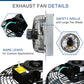 12 Inch Shutter Exhaust Fan Aluminum, High Speed 1620RPM, 940 CFM, 1-Pack, Silver