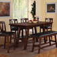 Dark Walnut Wood Framed Back Set of 2 Counter Height Dining Chairs Breakfast Kitchen Cushion Seats