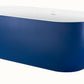 65" 100% Acrylic Freestanding Bathtubontemporary Soaking Tubhite inside and blue outside