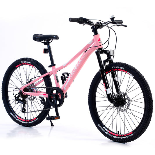 Mountain Bike for Girls and Boys Mountain 24 inch shimano 7-Speed bike