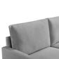 57.1" Modern Decor Upholstered Sofa Furniture, Wide Velvet Fabric Loveseat Couch, Solid Wooden Frame with Padded Cushion - Grey