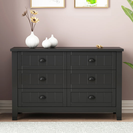 DRAWER DRESSER CABINETAR CABINET, storge cabinet, lockers, retro shell-shaped handle, can be placed in the living room, bedroom, dining room, black