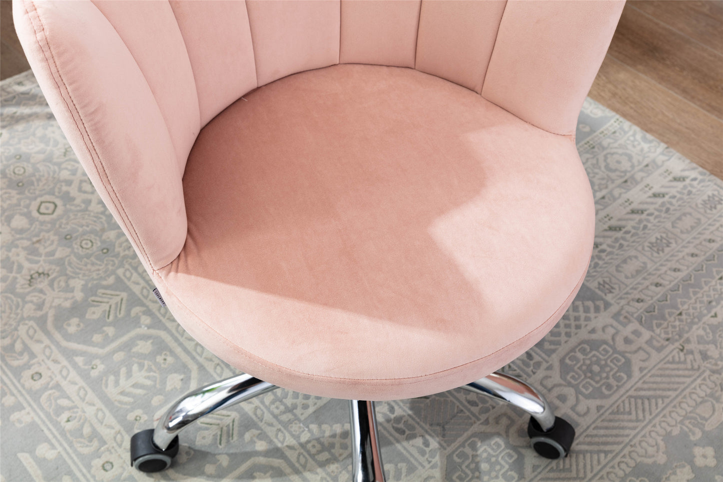 Swivel Shell Chair for Living Room/Bed Room, Modern Leisure office Chair Pink