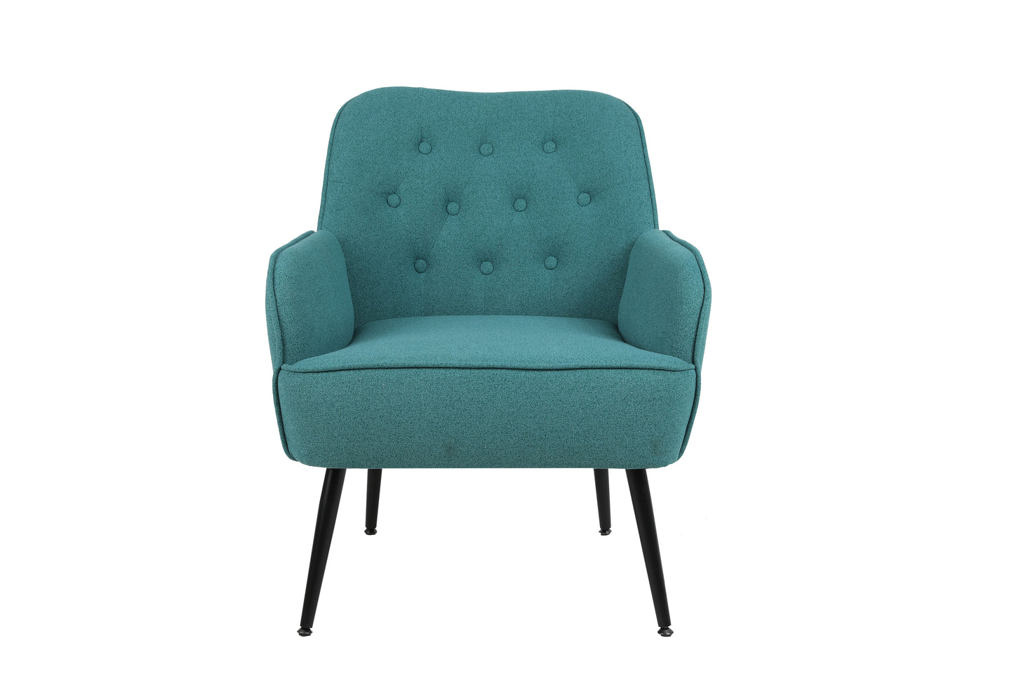 Modern Mid Century Chair velvet Sherpa Armchair for Living Room Bedroom Office Easy Assemble (Green)