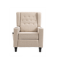Arm Pushing Recliner Chair, Modern Button Tufted Wingback Push Back Recliner Chair, Living Room Chair Fabric Pushback Manual Single Reclining Sofa Home Theater Seating for Bedroom, Khaki Yelkow